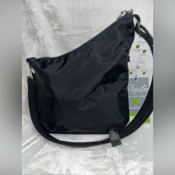 Travelon Anti-Theft Essentials North/South Asymmetric Crossbody Purse Black - Picture 9 of 13